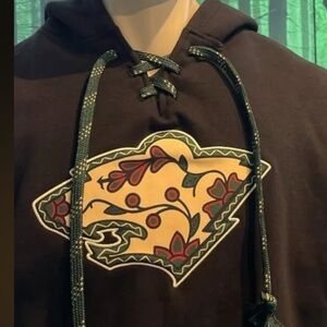 ISO Black MN WILD Hoodie with Floral Logo